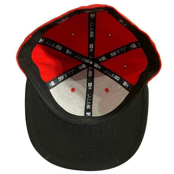 New Era 59fifty Atl Falcons Flat Bill Fitted Hat Size 7 1/4 Casual NFL Football - Picture 4 of 5